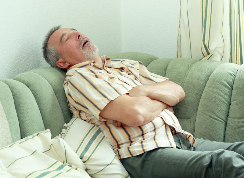 Man sleeping on the couch